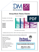 Group Music Theory Classes: Duration: 45 Minutes Theory Levels Offered