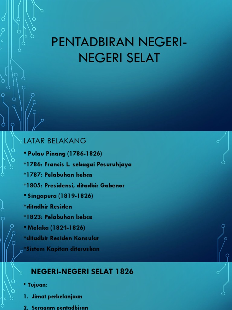 Pentadbiran Negeri Negeri Selat Pdf