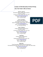 Exploring The Dynamics of Full Information Product Pricing Networks - The Case of Fair Trade Coffee in Mexico