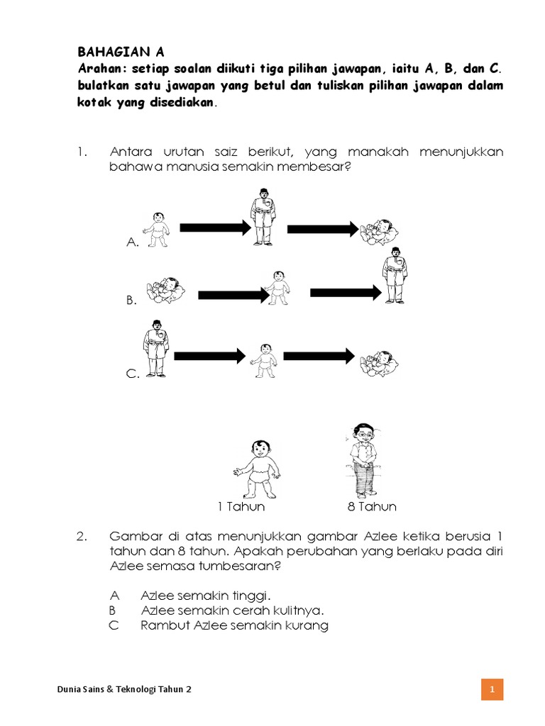 Soalan Sains Tahun 2 Pdf