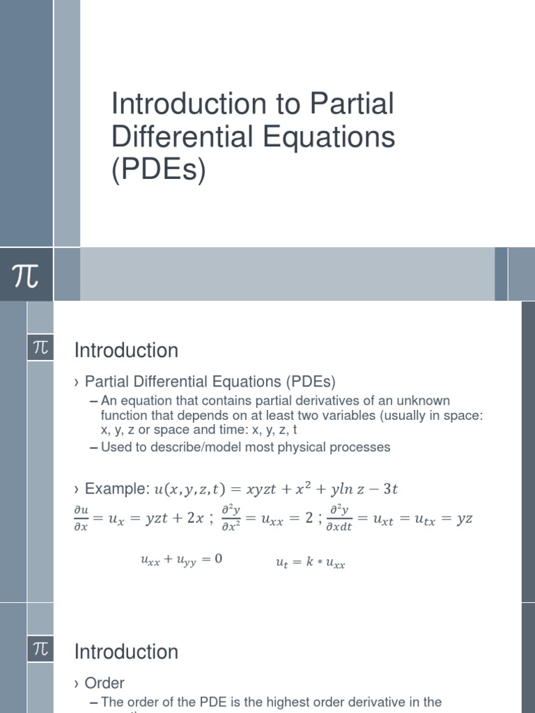 Intro To Pdes | PDF | Partial Differential Equation | Equations