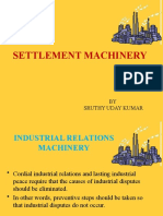 Settlement Machinery: BY Sruthy Uday Kumar