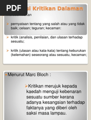 Definisi Kritikan Dalaman Pdf