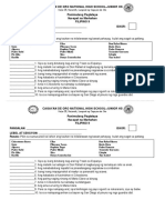 Pretest Grade 9 Filipino