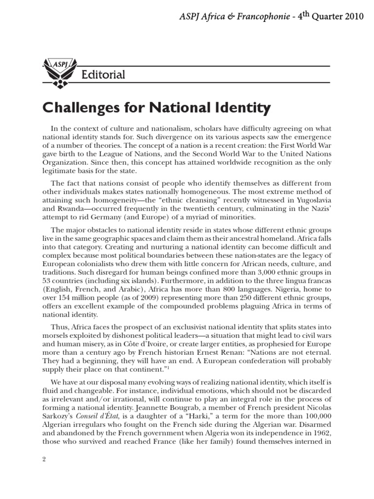 National Identity Challenges in Africa | PDF | Ethnic Groups | Nation