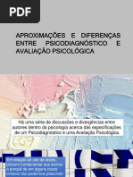 AULA 1 - Diferenças e Aproximações de Psicodiagnóstico e Evaliação Psicológica