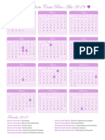Calendario Costa Rica 2019 PDF