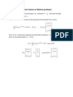 Fourier Series As A Matrix Product