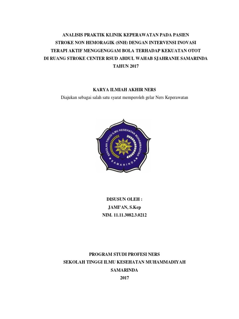 Terapi Genggam Bola untuk Stroke SNH | PDF