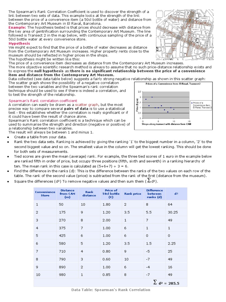 The Spearman | PDF | Spearman's Rank Correlation Coefficient ...