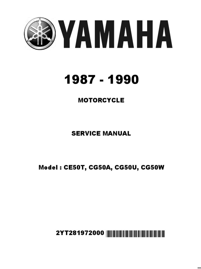1987-1990 Yamaha Jog Service Manual PDF | PDF | Cylinder (Engine