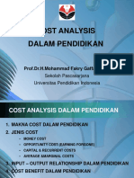 Cost Analysis Dalam Pendidikan: Prof - Dr.H.Mohammad Fakry Gaffar, M.Ed