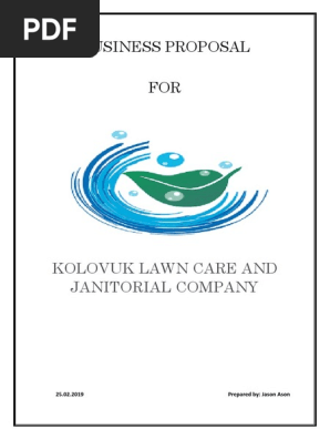 company proposal for Lawn care and janitorial service