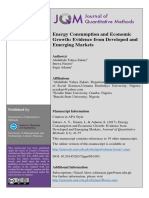 Energy Consumption and Economic Growth: Evidence From Developed and Emerging Markets