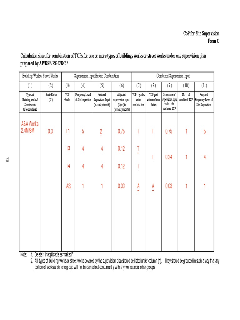 Construction Site Safety Calculation Sample | Unduh gratis PDF ...