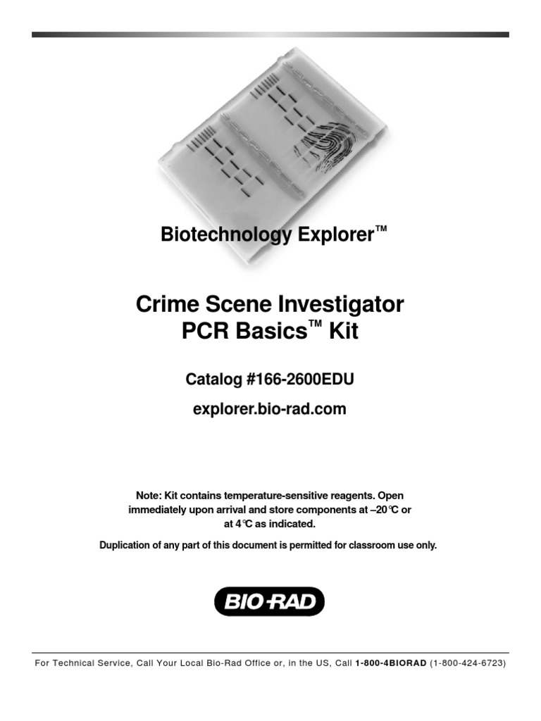 CSI PCR Manual | PDF | Polymerase Chain Reaction | Dna Profiling