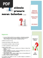 Regulamento Desafio da Ciência