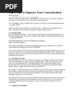 Download Top 5 Tips to Improve Your Concentration by arjunthaman SN4005478 doc pdf