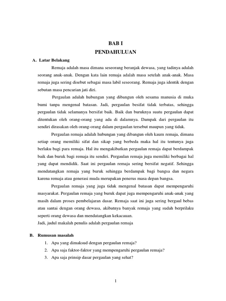 Salah Satu Prinsip Dasar Pergaulan Yang Sehat Adalah Pencari Jawaban