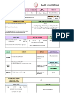 Daily English lesson plan for Form 4 students