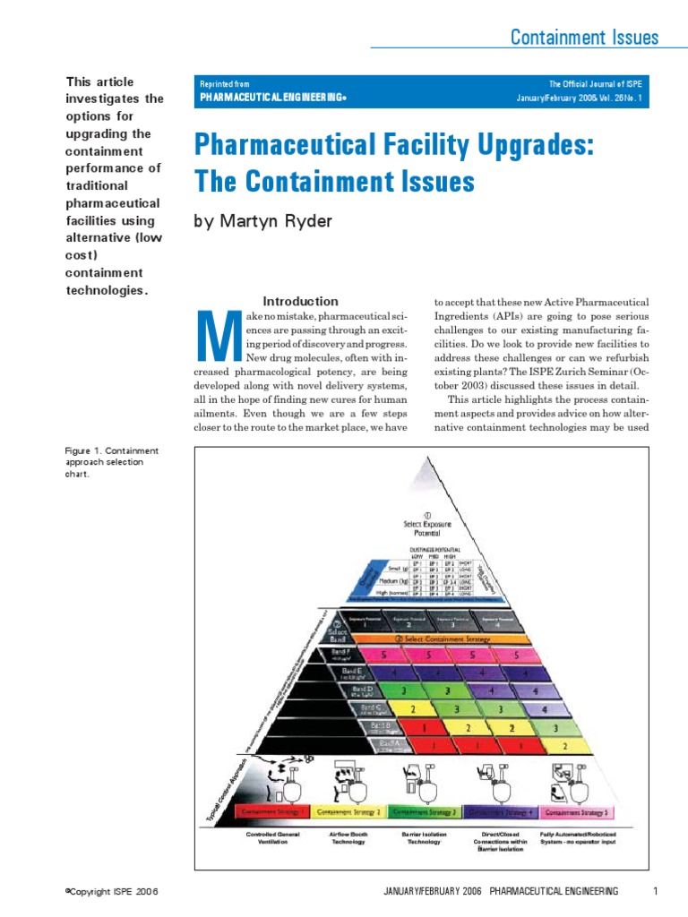 2006 01 02 Pharmaceutical Facilitiy Upgrades The Containment Issues