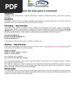 Planejamento de Aulas Sobre Carnaval