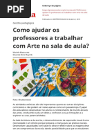 Como ajudar os professores a trabalhar com artes na sala de aula