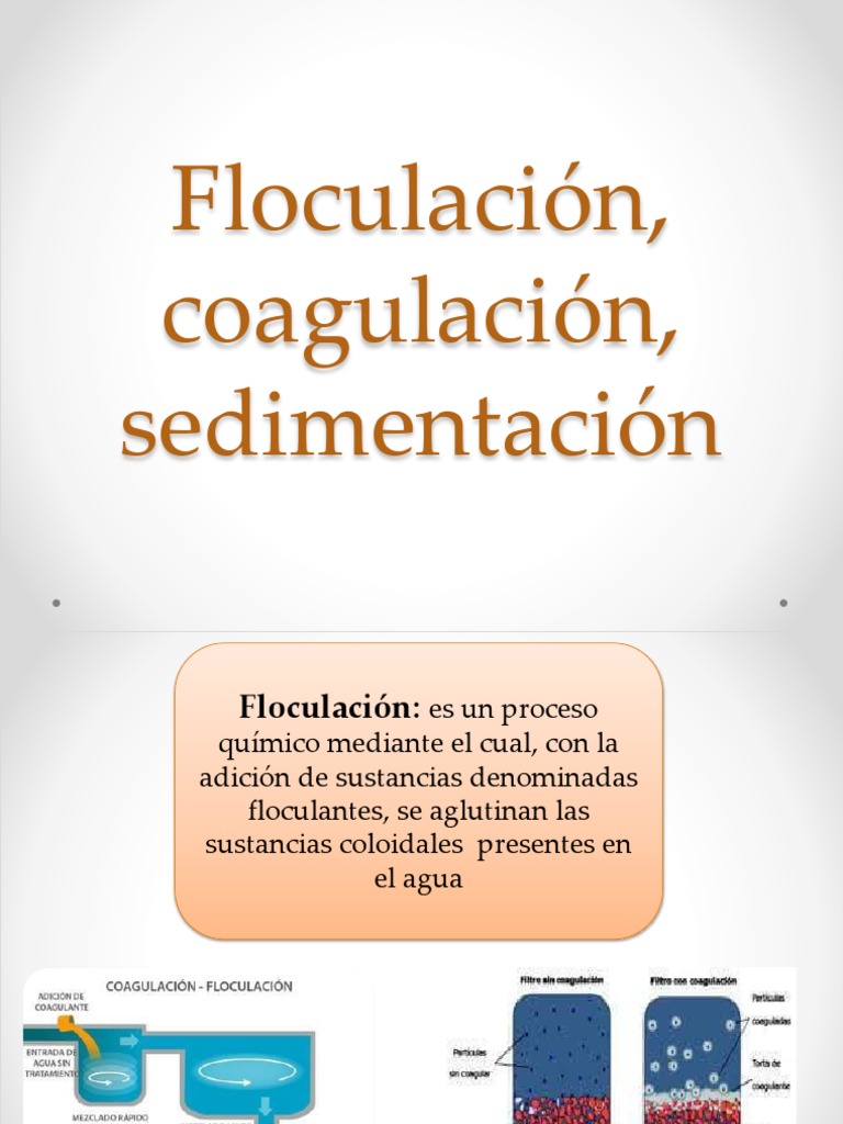 Floculación, Coagulación, Sedimentación PDF
