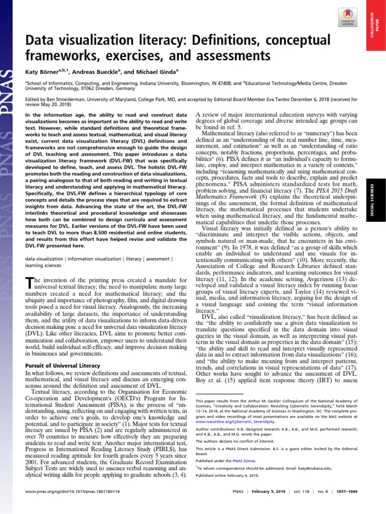 Data Visualization Literacy Framework | PDF | Level Of Measurement ...