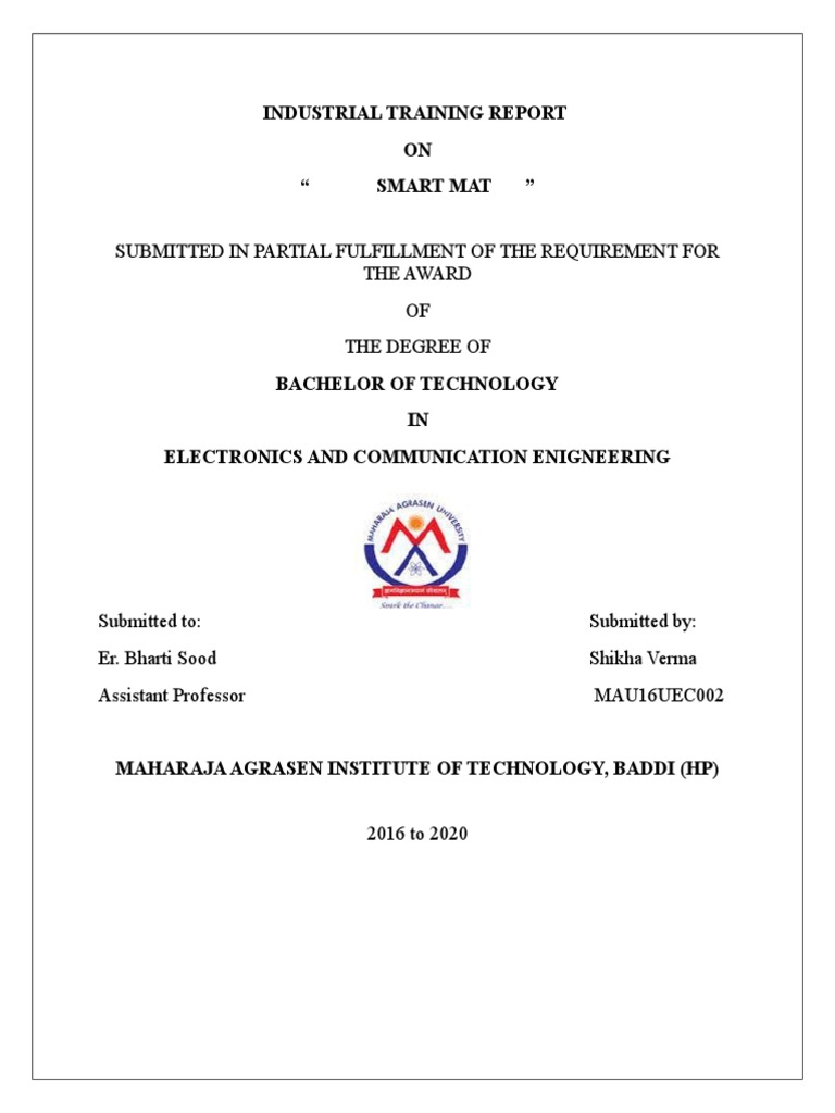 Industrial Training Report ON 