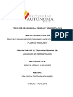 Saravia Yataco Juan Javier - Implem Planta Procesamiento Plastico Reciclado