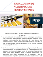 Comercialización minera evolución Perú