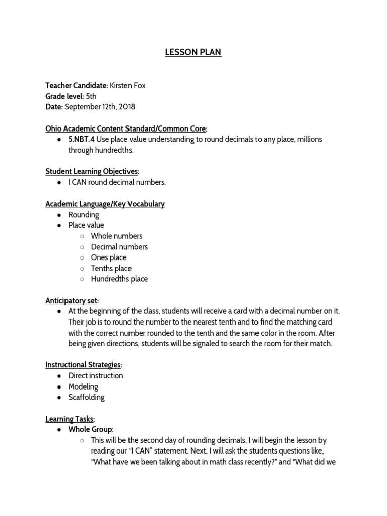 Rounding Lesson Observation One 1 | PDF | Change | Cognitive Science