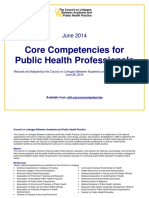Core Competencies For Public Health Professionals 2014june