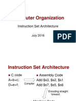 Computer Organization: Instruction Set Architecture