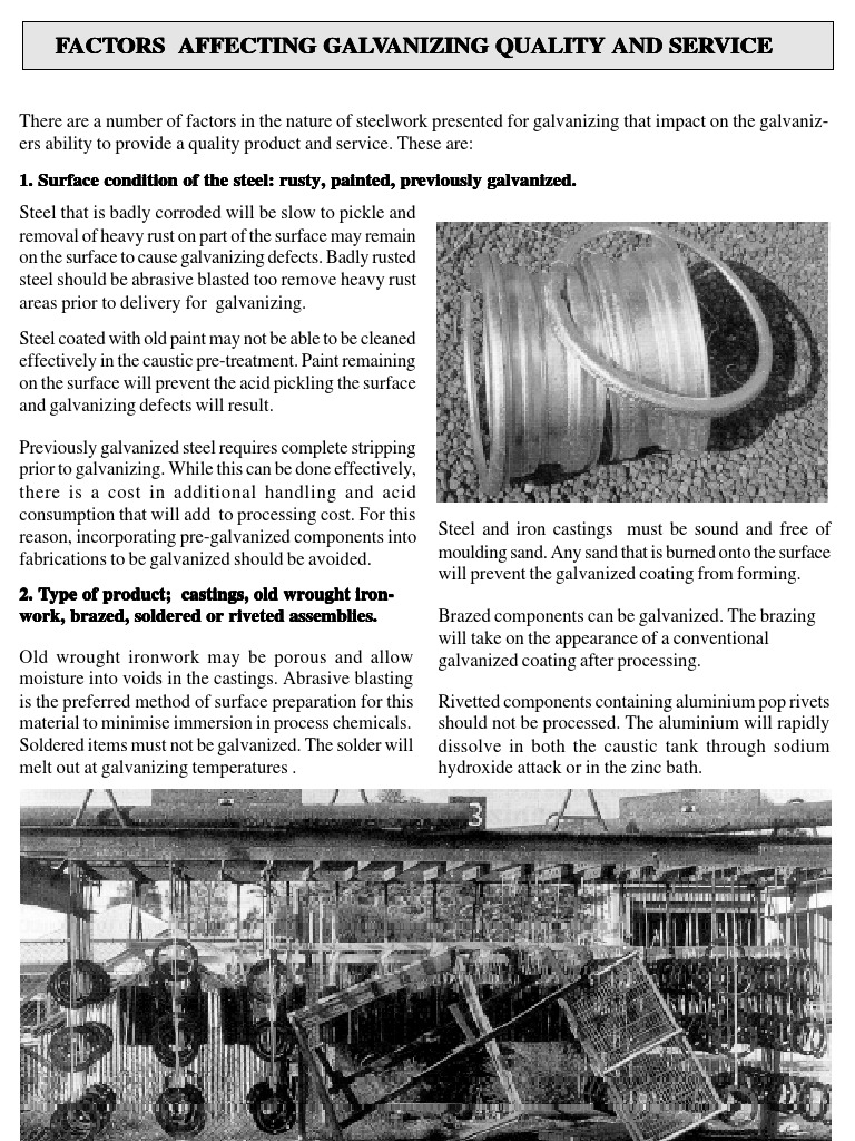 Galvanizing Steel: Quality Factors | PDF | Galvanization | Welding