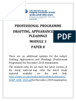 Professional Programme Drafting, Appearances and Pleadings Paper 8