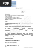 Format Surat Persetujuan Ketua Jabatan Untuk Menghadiri TemuDuga