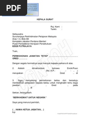 Contoh Surat Panggilan Temuduga Kerja