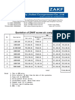 ZAKF Screw Air Compressor Price List---RMB
