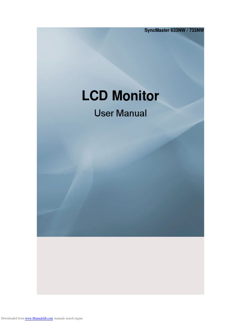 LCD Monitor Repair PDF Computer Monitor Device Driver