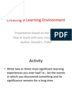 Creating A Learning Environment