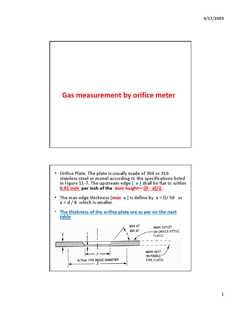 Understanding Gas Flow Measurement Using Orifice Meters A Guide to
