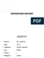 Operation Report