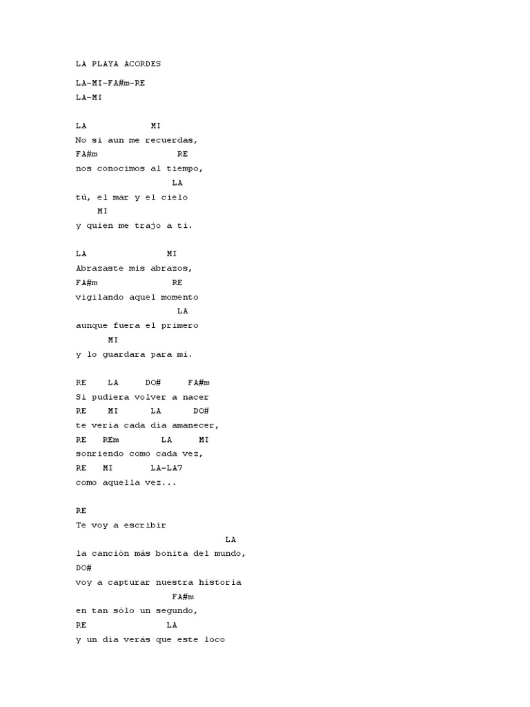 La Playa La Oreja de Van Gogh PDF