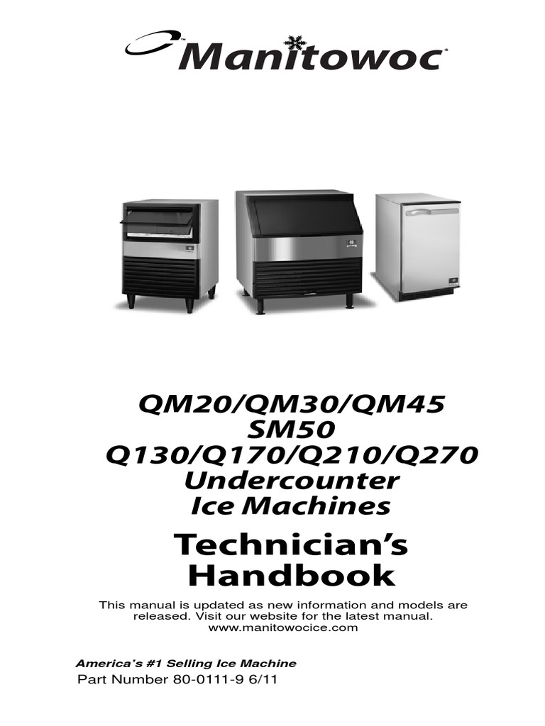 Manitowoc QD-0272A - Undercounter Cube Ice Machine - Compact 280