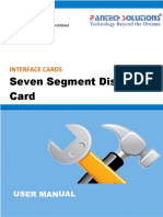 User Manual For Seven Segment Display Card