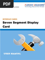 User Manual For Seven Segment Display Card