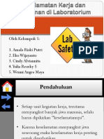 Penglab Kelompok 5 Keslamatan Kerja Dan Kemanan Di Laboratorium