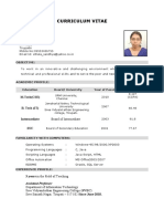 Curriculum Vitae: E.Sandhya, Mtech